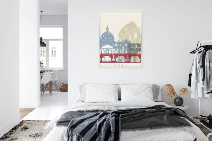 Plakat Kolorowa Ilustracja Architektura Rzymu