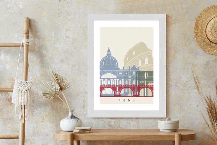 Plakat Kolorowa Ilustracja Architektura Rzymu