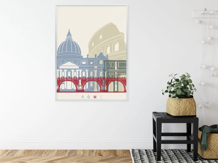 Plakat Kolorowa Ilustracja Architektura Rzymu