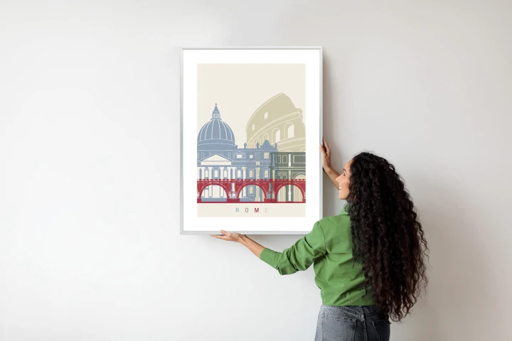 Plakat Kolorowa Ilustracja Architektura Rzymu