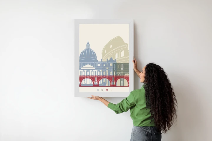 Plakat Kolorowa Ilustracja Architektura Rzymu