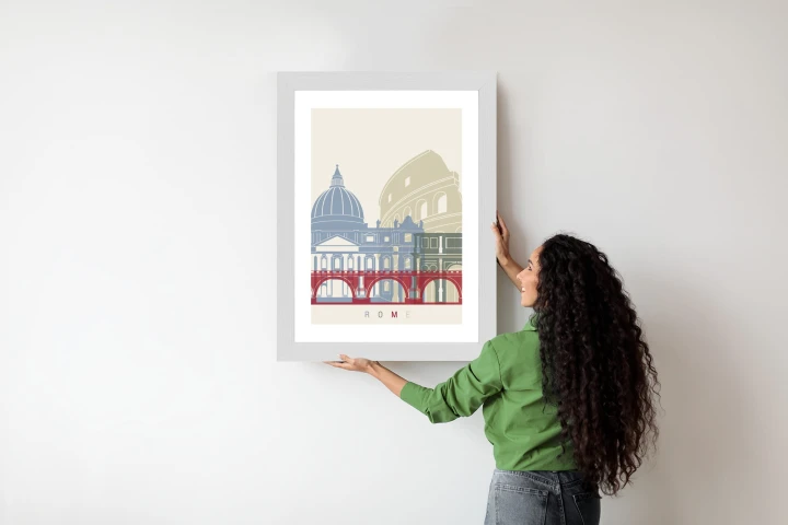 Plakat Kolorowa Ilustracja Architektura Rzymu