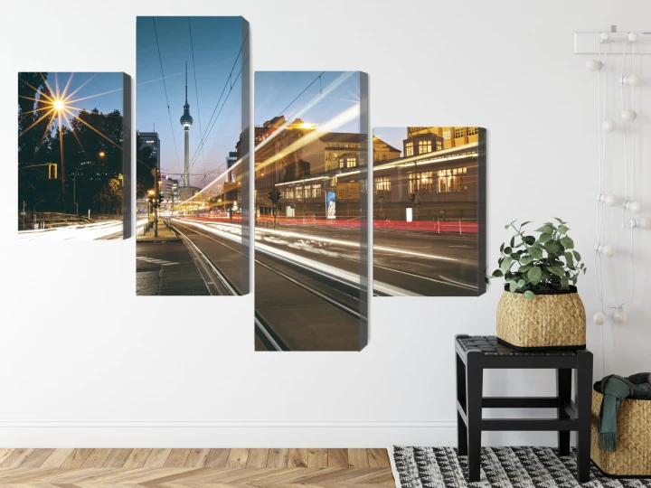 Obraz Wieloczęściowy Panoramiczny Widok Na Ulice Berlina