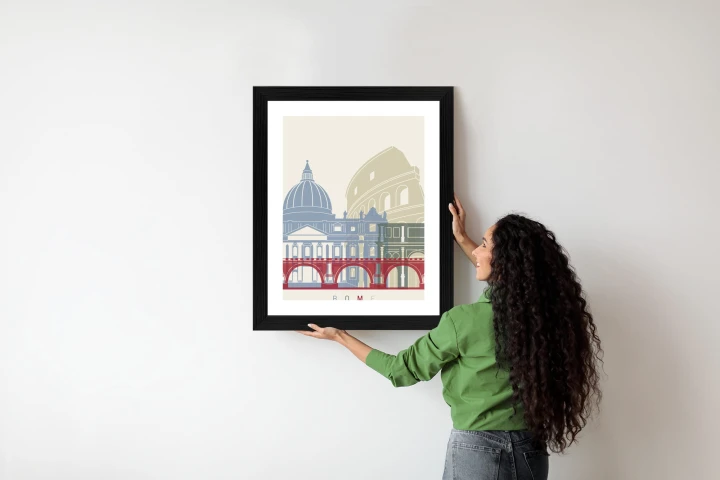 Plakat Kolorowa Ilustracja Architektura Rzymu