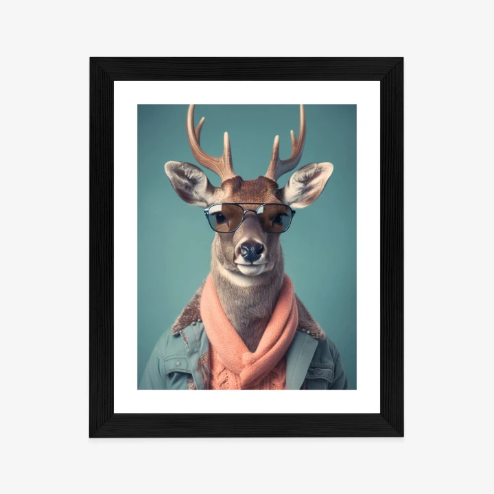 Plakat Jeleń W Modnym Stroju
