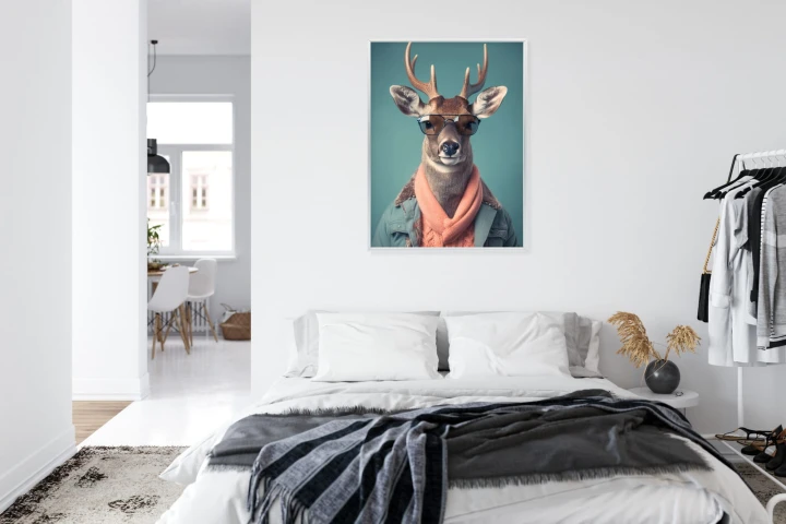 Plakat Jeleń W Modnym Stroju