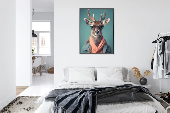 Plakat Jeleń W Modnym Stroju