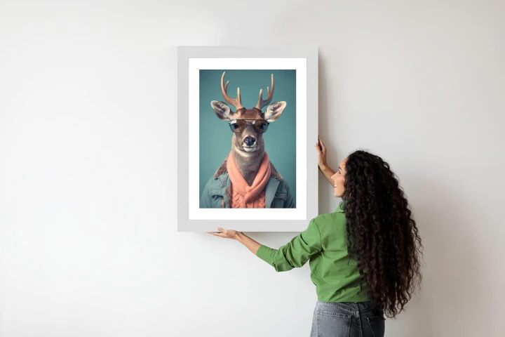 Plakat Jeleń W Modnym Stroju
