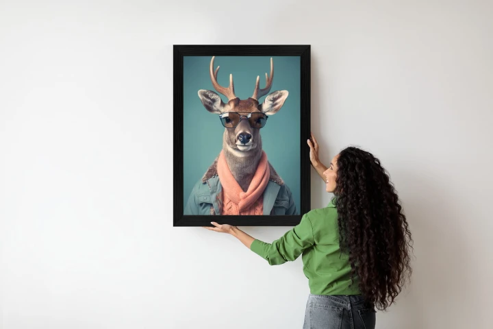 Plakat Jeleń W Modnym Stroju