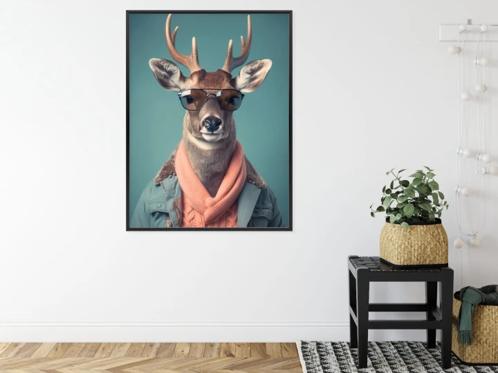 Plakat Jeleń W Modnym Stroju