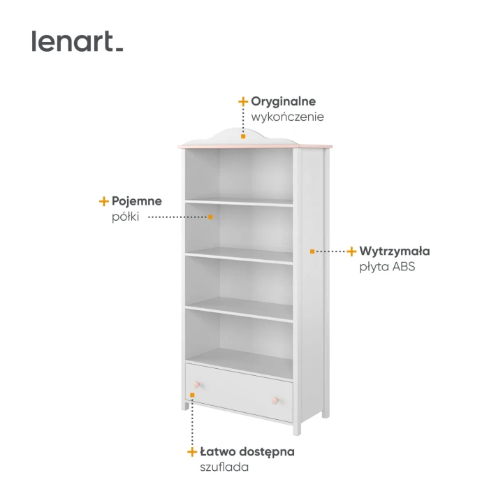 regał do pokoju dziewczynki