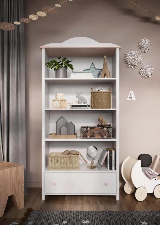 regał do pokoju dziewczynki