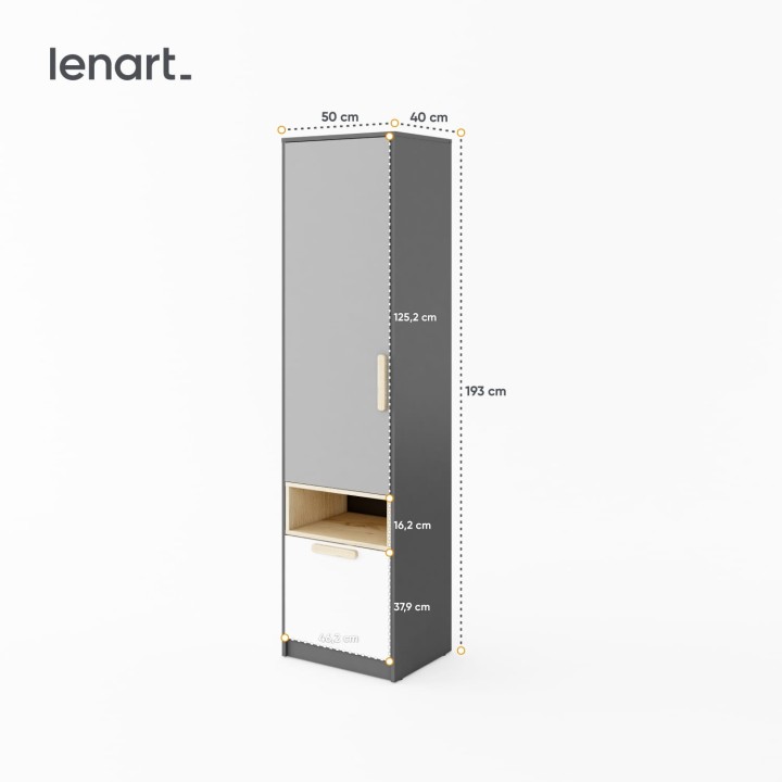 szafa słupek z półkami