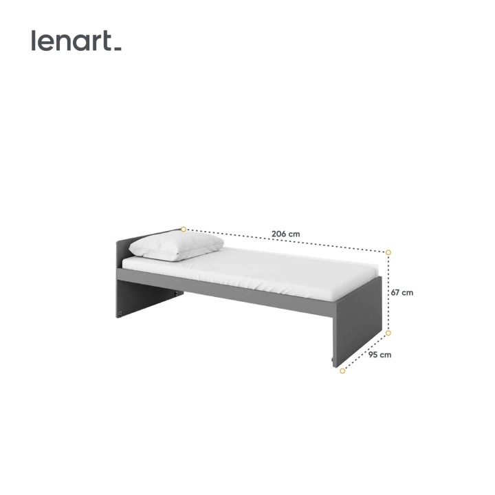 łóżko z materacem