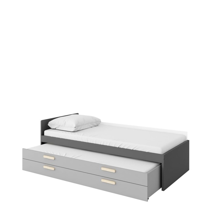 łóżko z materacem