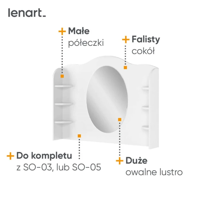 toaletka z lustrem