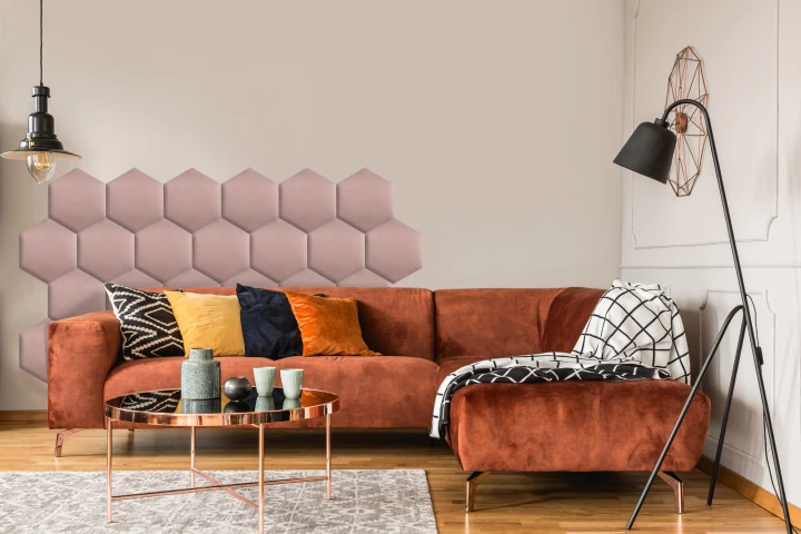 Panel Tapicerowany Różowy